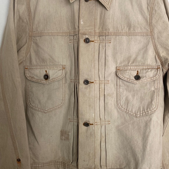 Lucky Legend jean jacket tan color way size Large - Picture 2 of 4